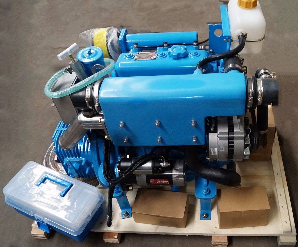 HF380 3 cylinder 27hp inboard marine diesel engine with gearbox