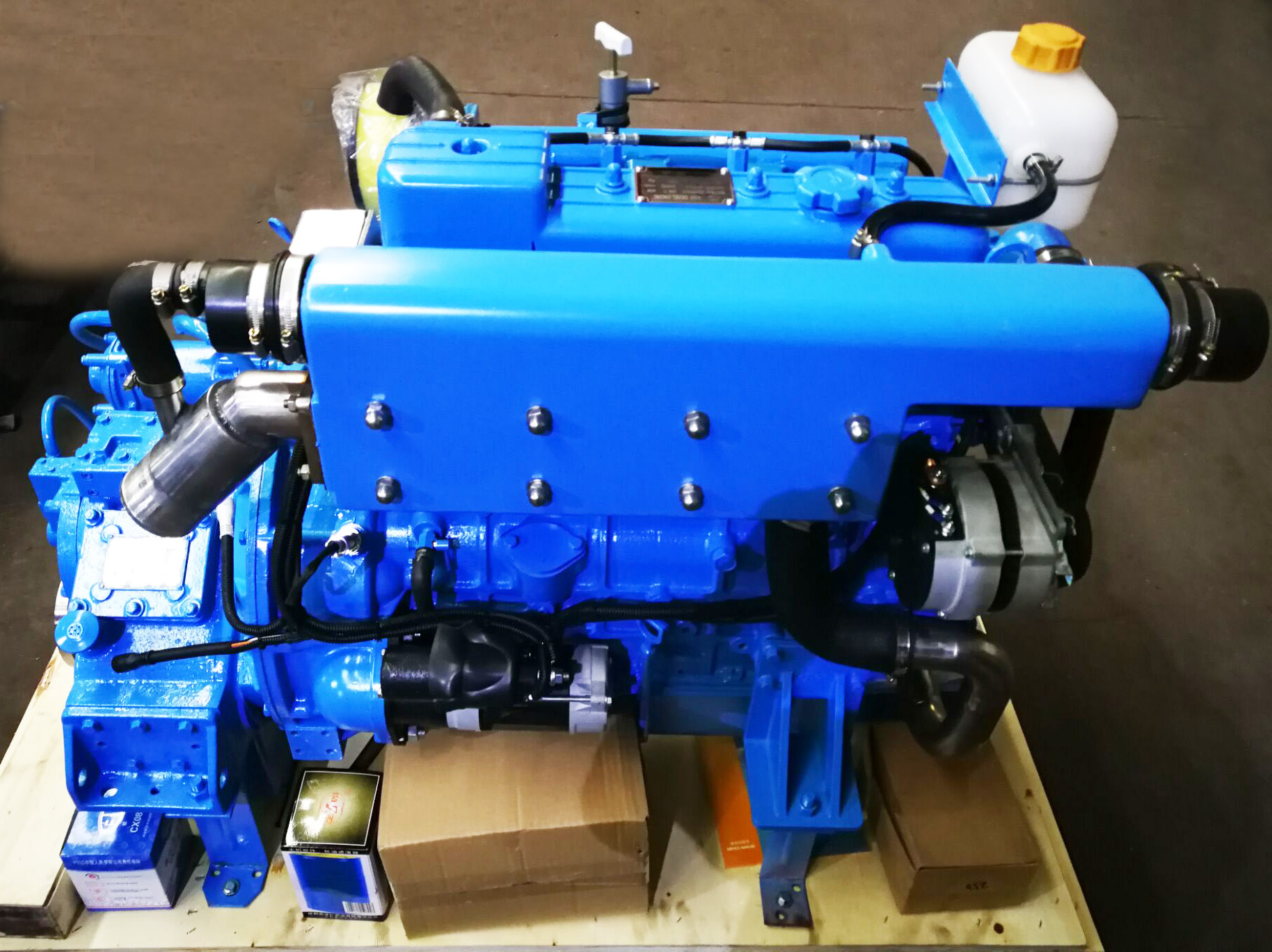 HF4102 4 cyliner 70hp inboard marine diesel engine with gearbox