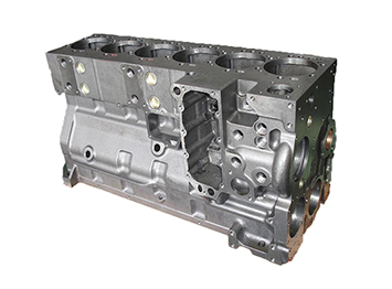 Cummins 6CT engine cylinder block with single thermostat